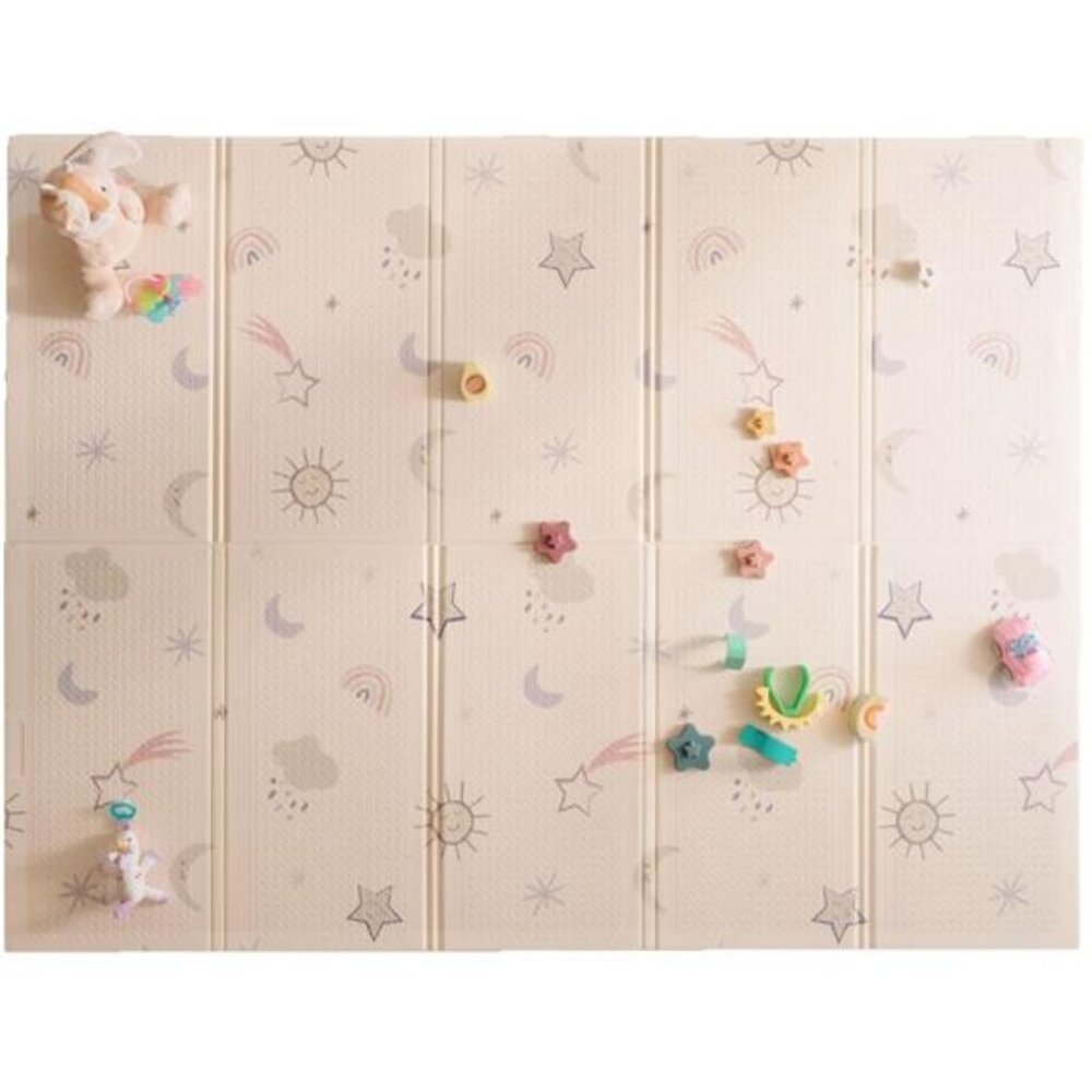 Reversible Baby Floor Mat, 77" x 58" - Foldable and Lightweight Baby Play